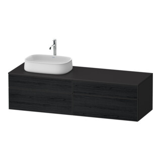 Duravit Meuble sous lavabo Zencha 160x55 cm, L P, E noir/gris, système encastré