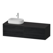 Duravit Meuble sous lavabo Zencha 160x55 cm, L P, E noir/gris, système encastré