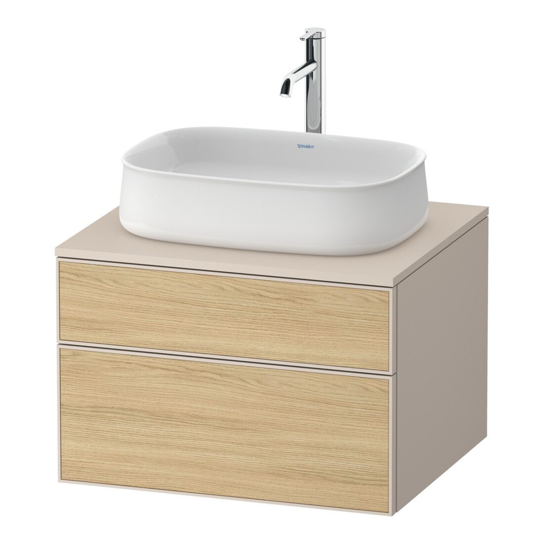 Duravit Meuble sous-lavabo Zencha 65x55 cm, 1 tiroir, E nat/tau m, système k Einr