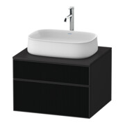 Duravit Meuble sous lavabo Zencha 65x55 cm, 1 tiroir, gris satin/mat, système coulissant