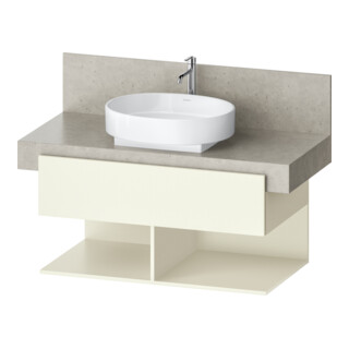 Duravit Meuble sous-vasque Balcoon 100x57x52,2 cm, él. str., 1 porte, 2 tiroirs ouverts