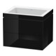 Duravit Meuble sous-vasque c-bonded L-Cube 60x48cm, sans trou, blanc brillant, 2 tiroirs, suspendu-1
