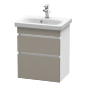Duravit Meuble sous-vasque Com DuraStyle 50x36,8 cm, blanc mat, 2 tiroirs, suspendu