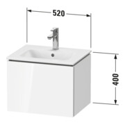 Duravit Meuble sous-vasque Compact L-Cube 52x42,1x40 cm, 1 tiroir, suspendu, graph mat-4