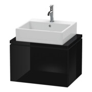 Duravit Meuble sous-vasque Compact L-Cube 62x47,7 cm, blanc brillant, pour console, 1 tiroir