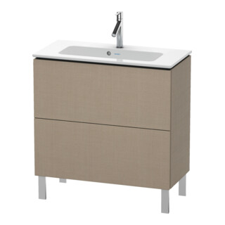 Duravit Meuble sous-vasque Compact L-Cube 82x39,1 cm, lin, 2 tiroirs, sur pied