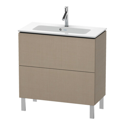 Duravit Meuble sous-vasque Compact L-Cube 82x39,1 cm, lin, 2 tiroirs, sur pied