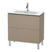 Duravit Meuble sous-vasque Compact L-Cube 82x39,1 cm, lin, 2 tiroirs, sur pied
