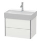 Duravit Meuble sous-vasque Compact XSquare 58,4x39 cm, noir mat, 2 tiroirs, suspendu