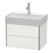 Duravit Meuble sous-vasque Compact XSquare 58,4x39 cm, noir mat, 2 tiroirs, suspendu-2