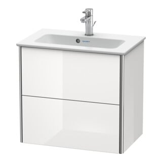 Duravit Meuble sous-vasque Compact XSquare 61x38,8 cm, blanc mat, 2 tiroirs, suspendu