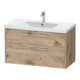Duravit Meuble sous-vasque D-Code 98,4x55,5x46cm, 2 tiroirs, S, E marbre, G chromé-1