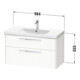 Duravit Meuble sous-vasque D-Code 98,4x55,5x46cm, 2 tiroirs, S, E marbre, G chromé-3
