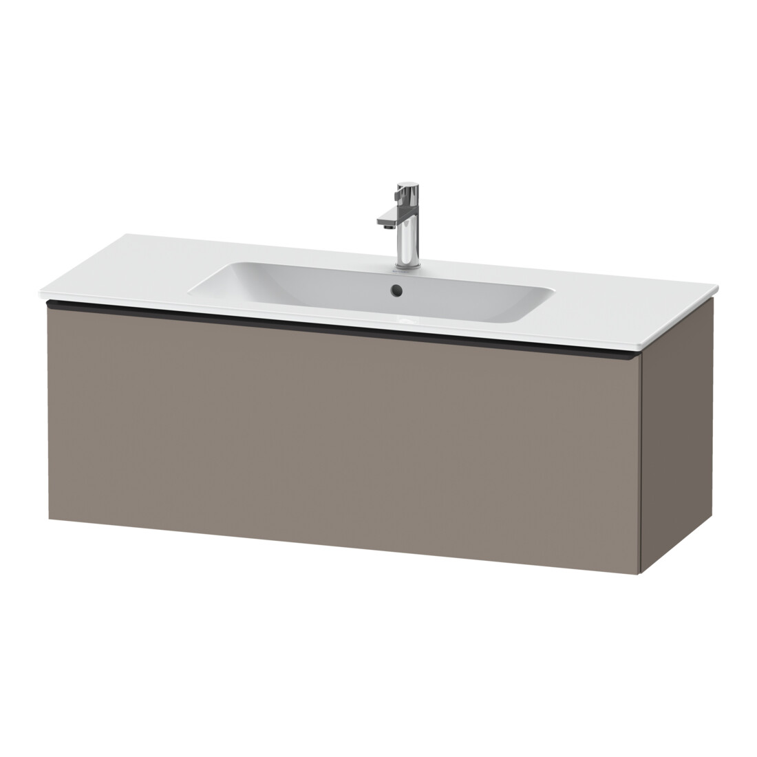 Duravit Meuble sous-vasque D-Neo 121x46,2 cm, noir/Bas ma, 1 tiroir, suspendu