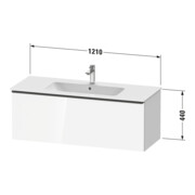 Duravit Meuble sous-vasque D-Neo 121x46,2 cm, noir/Bas ma, 1 tiroir, suspendu-4