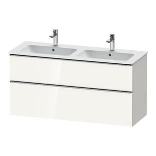 Duravit Meuble sous-vasque D-Neo 128x46,2cm, 1 porte, 1 tiroir, blanc brillant