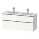 Duravit Meuble sous-vasque D-Neo 128x46,2cm, 1 porte, 1 tiroir, blanc brillant-1