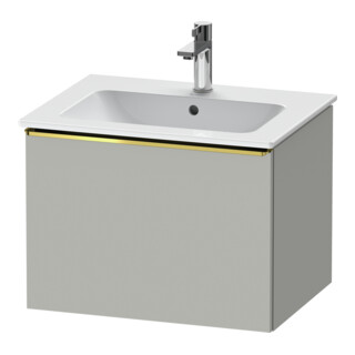 Duravit Meuble sous-vasque D-Neo 61x46,2 cm, gris mat, 1 tiroir, suspendu