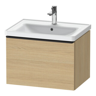 Duravit Meuble sous-vasque D-Neo 63,4x45,2 cm, noir/œuf naturel, 1 tiroir, suspendu
