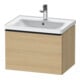 Duravit Meuble sous-vasque D-Neo 63,4x45,2 cm, noir/œuf naturel, 1 tiroir, suspendu-1