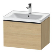 Duravit Meuble sous-vasque D-Neo 63,4x45,2 cm, noir/œuf naturel, 1 tiroir, suspendu