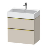 Duravit Meuble sous-vasque D-Neo 68,4x44,2 cm, gris poli/Taupe m, 1 tiroir, 1 porte