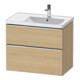 Duravit Meuble sous-vasque D-Neo 78,4x45,2 cm, 1 porte, droite, chr/chêne nat.-1