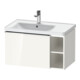 Duravit Meuble sous-vasque D-Neo 78,4x45,2 cm, 1 porte, gauche, chrome/blanc brillant-1