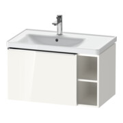 Duravit Meuble sous-vasque D-Neo 78,4x45,2 cm, 1 porte, gauche, chrome/blanc brillant-1
