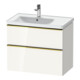 Duravit Meuble sous-vasque D-Neo 78,4x45,2 cm, 1 porte, gauche, gris poli/blanc brillant-1