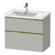 Duravit Meuble sous-vasque D-Neo 78,4x45,2 cm, 1 porte, L, gris poli/gris mat-1