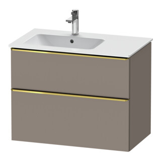 Duravit Meuble sous-vasque D-Neo 81x46,2 cm, 1 porte, gauche, gris poli/Basalte mat