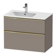 Duravit Meuble sous-vasque D-Neo 81x46,2 cm, 1 porte, gauche, gris poli/Basalte mat