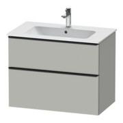 Duravit Meuble sous-vasque D-Neo 81x46,2 cm, noir/gris mat, 1 tiroir, 1 coulissant