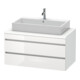 Duravit Meuble sous-vasque DuraStyle 100x54,8 cm, blanc brillant/bois, 2 tiroirs-1