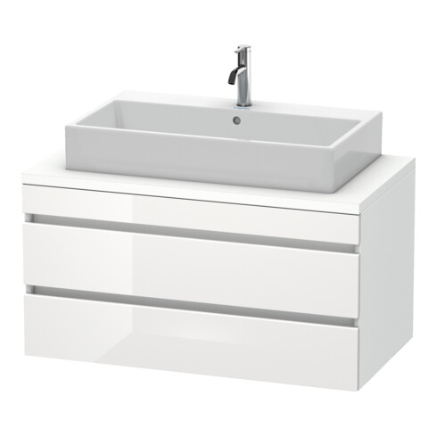 Duravit Meuble sous-vasque DuraStyle 100x54,8 cm, blanc brillant/bois, 2 tiroirs