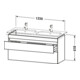 Duravit Meuble sous-vasque DuraStyle 123x44,8x61 cm, 2 tiroirs, blanc mat