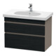 Duravit Meuble sous-vasque DuraStyle 80x45,3 cm, blanc/bois, 2 tiroirs, suspendu-1