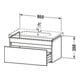 Duravit Meuble sous-vasque DuraStyle 80x45,3 cm, lin, 1 tiroir, suspendu