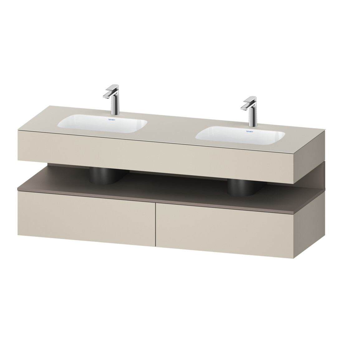 Duravit Meuble sous-vasque encastrable Qatego 160x55x60cm, Kon-WTU, B, bas. m/tau mat
