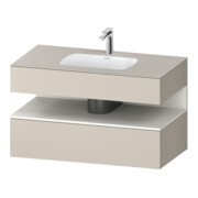 Duravit Meuble sous-vasque encastré Qatego 100x55x60cm, blanc avec tiroir, Kon-WTU, niche