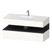 Duravit Meuble sous-vasque encastré Qatego 120x55x60 cm, gris m/blanc g, Kon-WTU, B