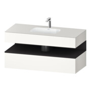 Duravit Meuble sous-vasque encastré Qatego 120x55x60 cm, gris m/we mat