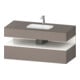 Duravit Meuble sous-vasque encastré Qatego 120x55x60cm, blanc hg/b ma-1