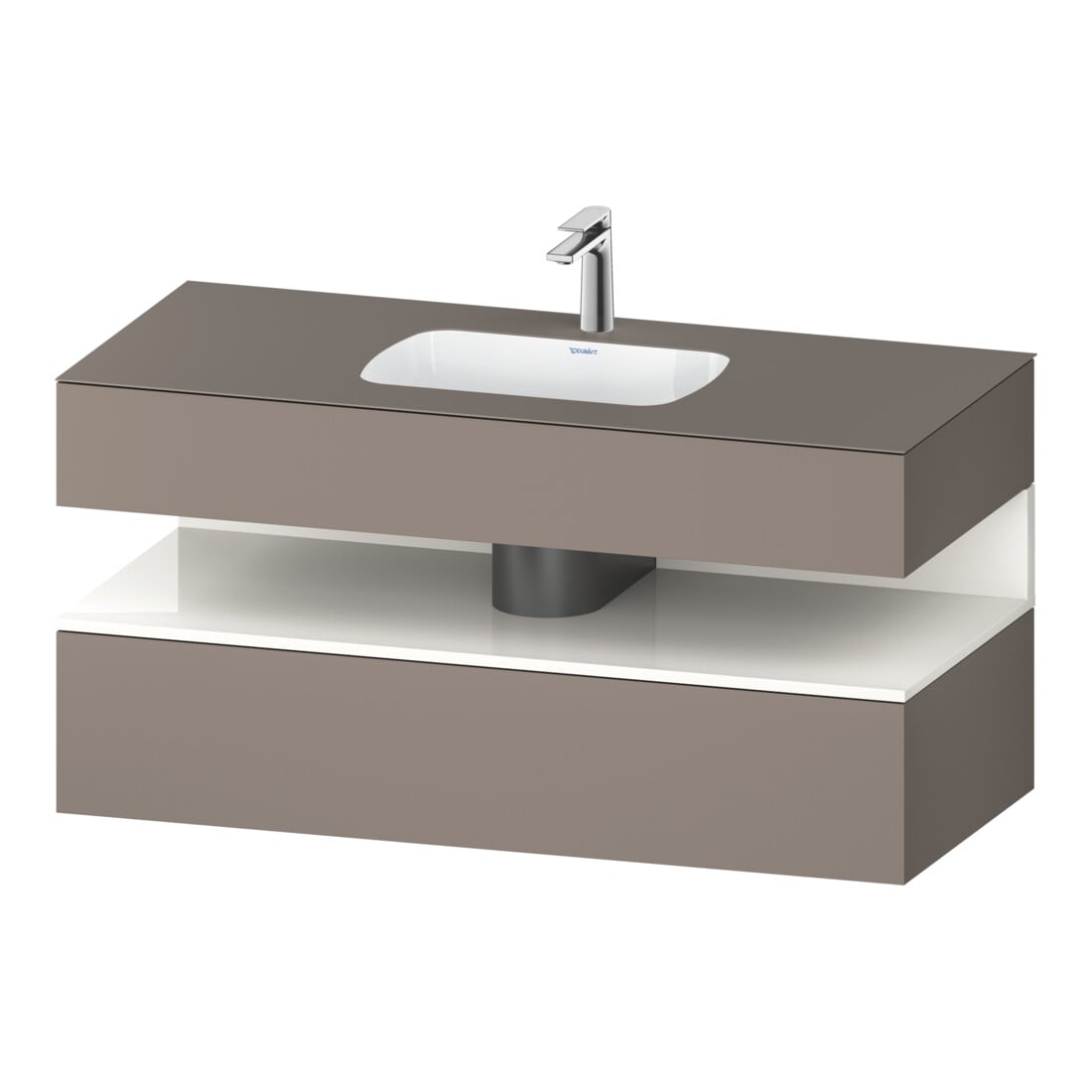 Duravit Meuble sous-vasque encastré Qatego 120x55x60cm, blanc hg/b ma