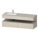 Duravit Meuble sous-vasque encastré Qatego 160x50x60 cm, Kon-WTU, lavabo gauche, taupe mat-1
