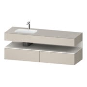 Duravit Meuble sous vasque encastré Qatego 160x50x60cm, Kon-WTU, blanc, mat
