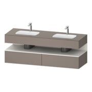Duravit Meuble sous-vasque encastré Qatego 160x55x60 cm, Kon-WTU, blanc mat/basalte