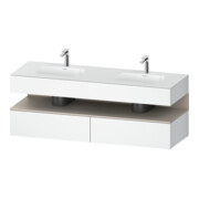 Duravit Meuble sous-vasque encastré Qatego 160x55x60 cm, Kon-WTU, taupe mat/we ma