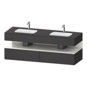 Duravit Meuble sous-vasque encastré Qatego 160x55x60cm, Kon-WTU, B, blanc/gris ma